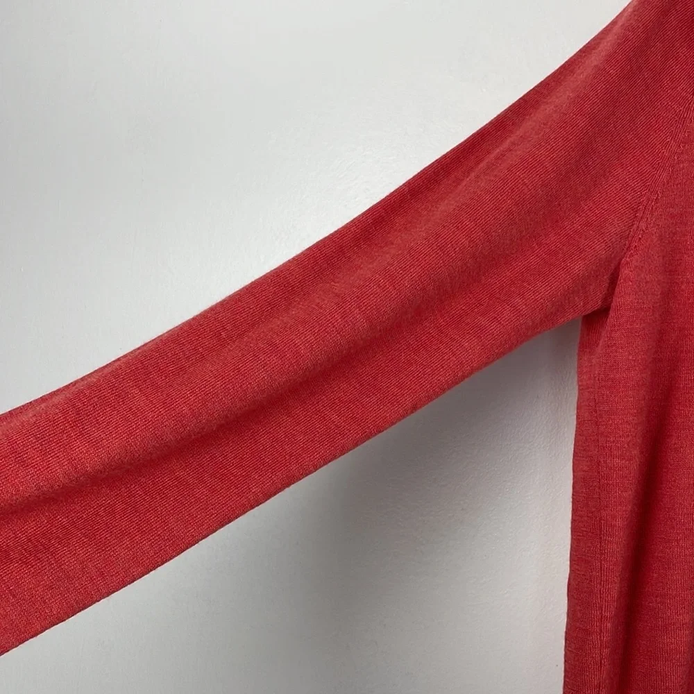 J. Crew Merino wool long sleeve V neck pullover burnt orange men sweater Size XL